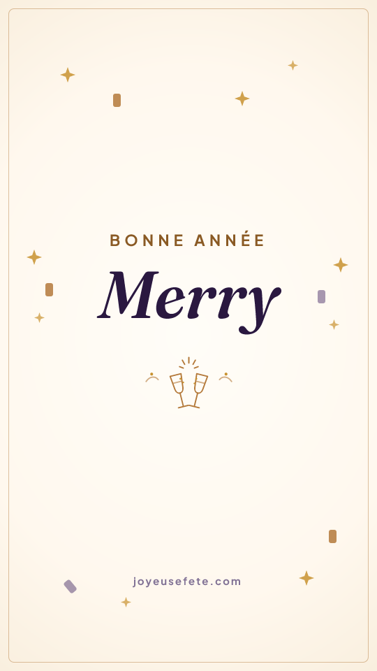 Image « Bonne année Merry » au format story