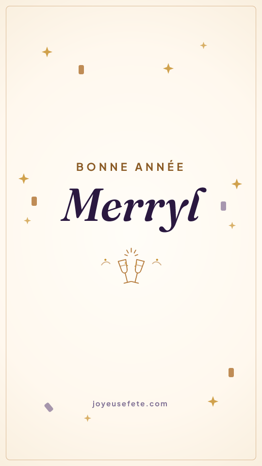 Image « Bonne année Merryl » au format story
