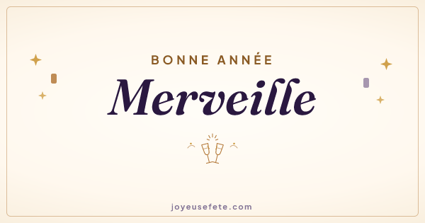 Image « Bonne année Merveille » au format large