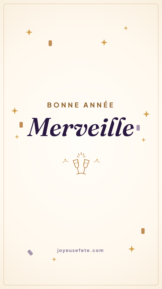 Image « Bonne année Merveille » au format story