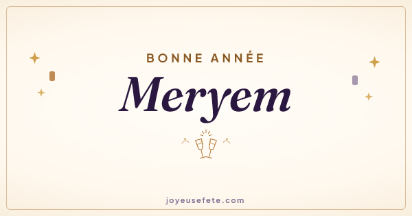 Image « Bonne année Meryem » au format large
