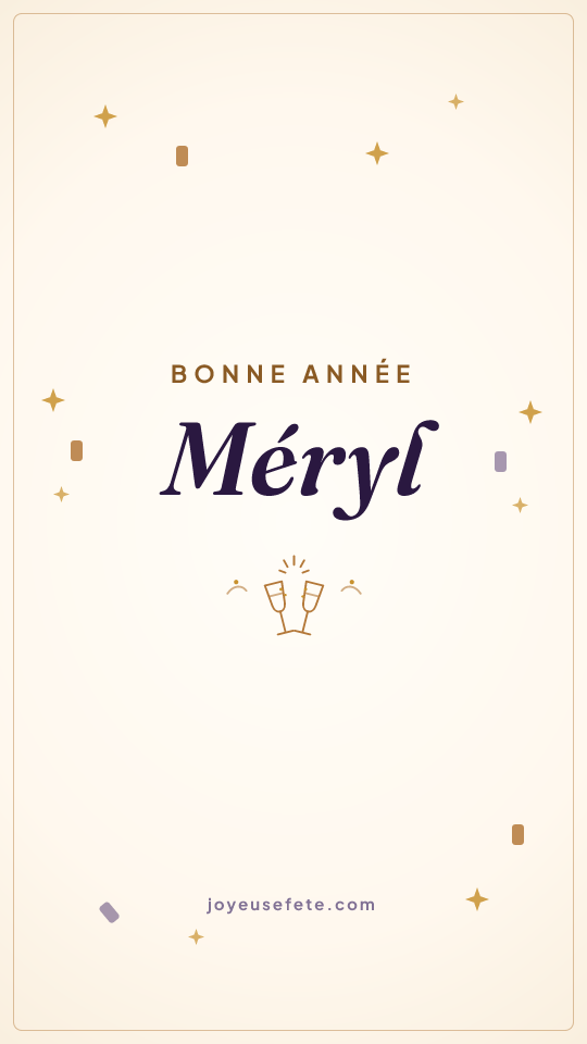 Image « Bonne année Méryl » au format story