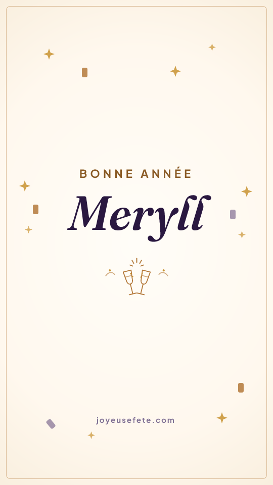 Image « Bonne année Meryll » au format story