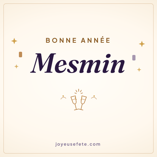 Image carrée « Bonne année Mesmin » pour WhatsApp