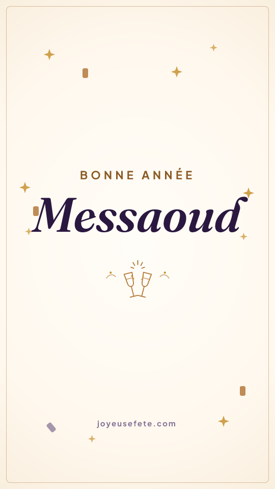 Image « Bonne année Messaoud » au format story