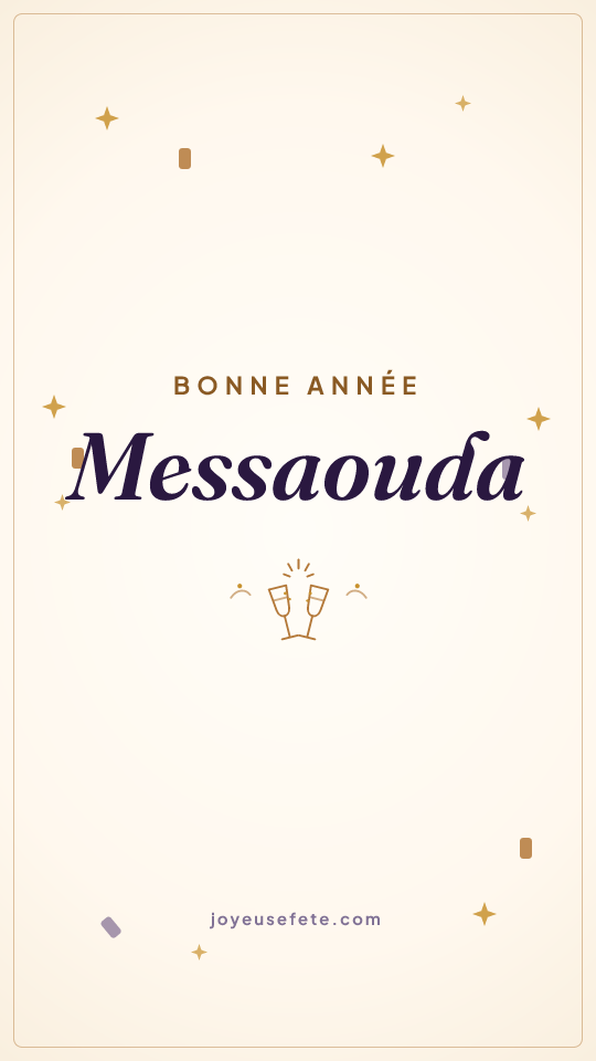 Image « Bonne année Messaouda » au format story