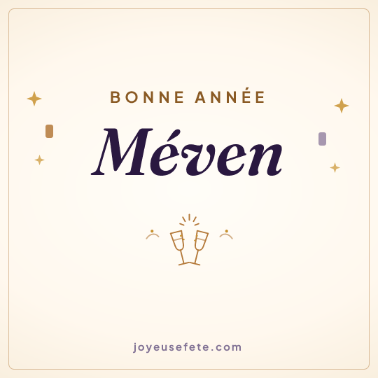Image carrée « Bonne année Méven » pour WhatsApp
