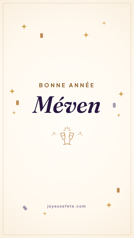 Image « Bonne année Méven » au format story