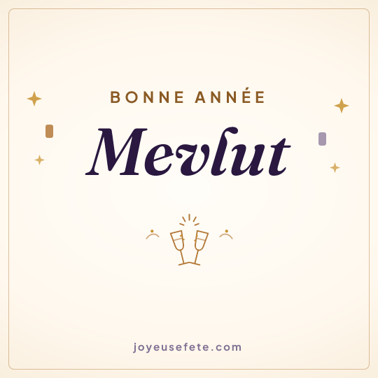 Image carrée « Bonne année Mevlut » pour WhatsApp