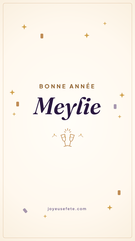 Image « Bonne année Meylie » au format story