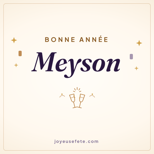 Image carrée « Bonne année Meyson » pour WhatsApp