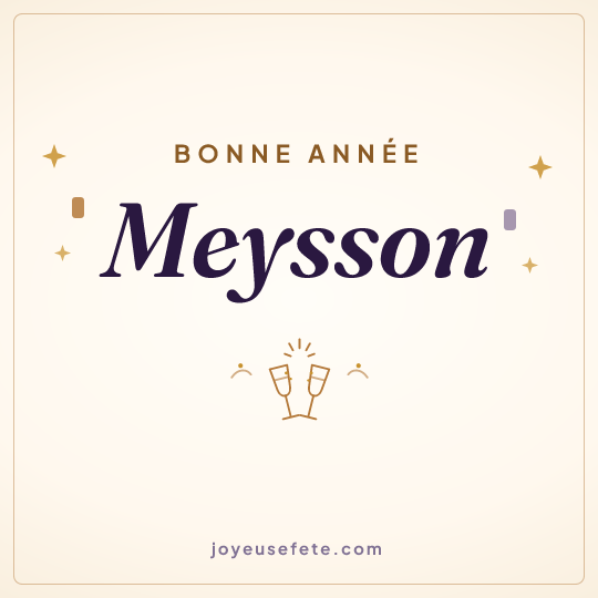Image carrée « Bonne année Meysson » pour WhatsApp