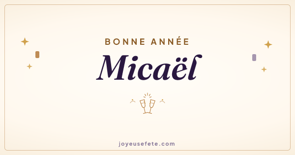Image « Bonne année Micaël » au format large