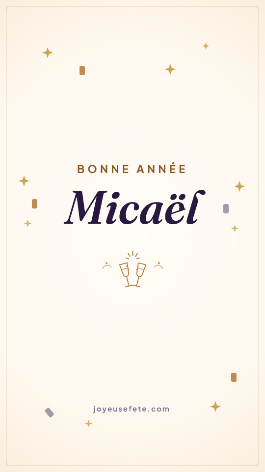 Image « Bonne année Micaël » au format story