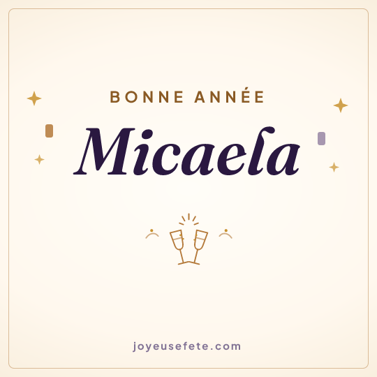 Image carrée « Bonne année Micaela » pour WhatsApp