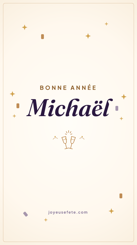 Image « Bonne année Michaël » au format story