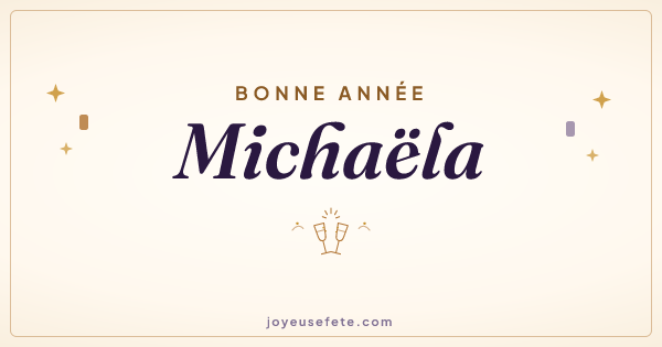 Image « Bonne année Michaëla » au format large