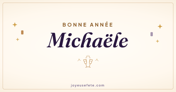 Image « Bonne année Michaële » au format large