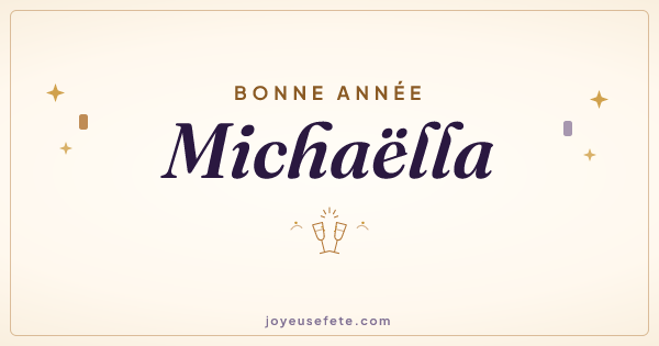 Image « Bonne année Michaëlla » au format large
