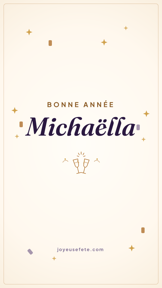 Image « Bonne année Michaëlla » au format story