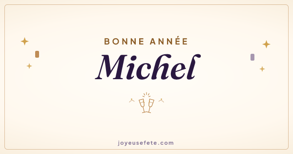 Image « Bonne année Michel » au format large
