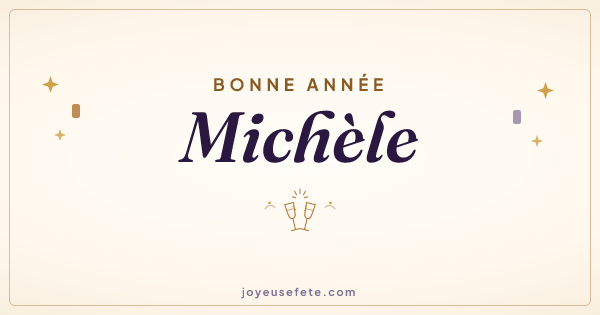 Image « Bonne année Michèle » au format large