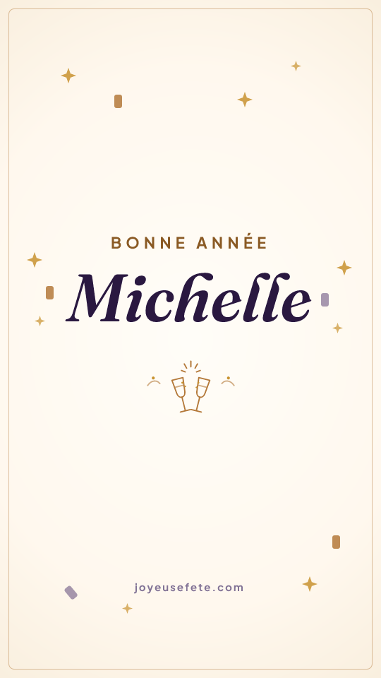 Image « Bonne année Michelle » au format story