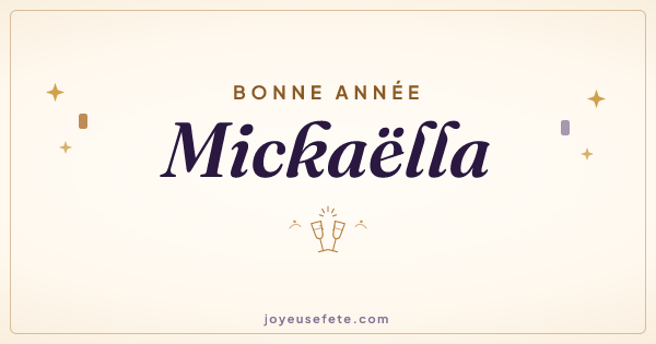 Image « Bonne année Mickaëlla » au format large