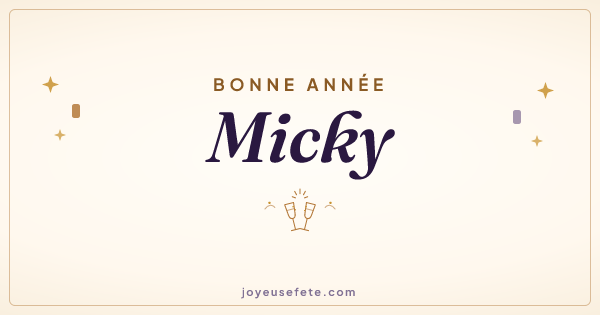 Image « Bonne année Micky » au format large