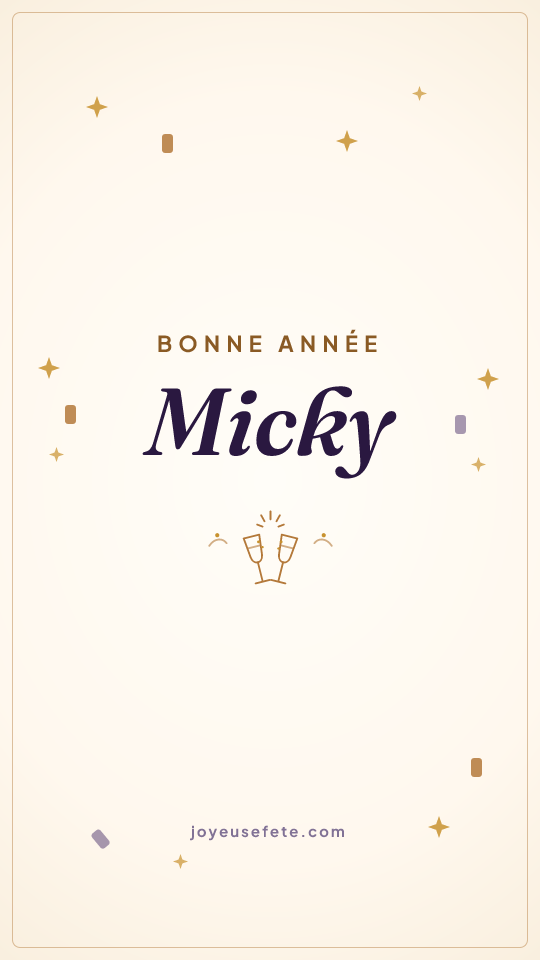 Image « Bonne année Micky » au format story