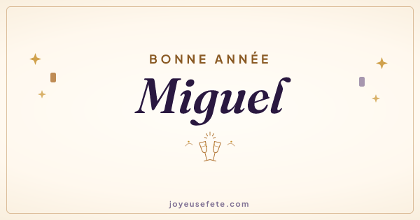 Image « Bonne année Miguel » au format large