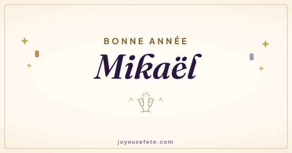 Image « Bonne année Mikaël » au format large