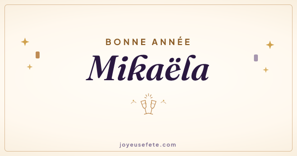 Image « Bonne année Mikaëla » au format large