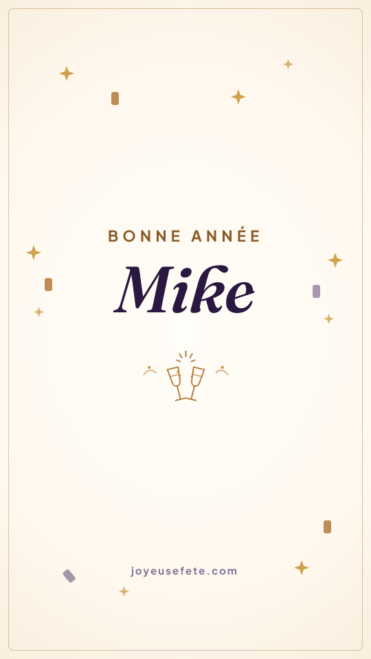 Image « Bonne année Mike » au format story