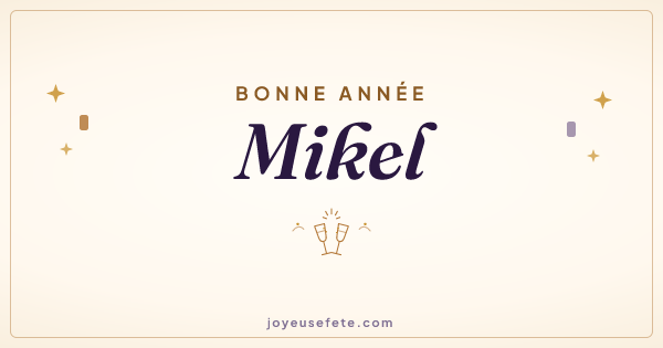 Image « Bonne année Mikel » au format large