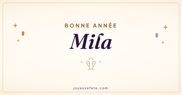 Image « Bonne année Mila » au format large