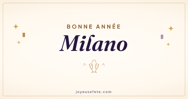 Image « Bonne année Milano » au format large