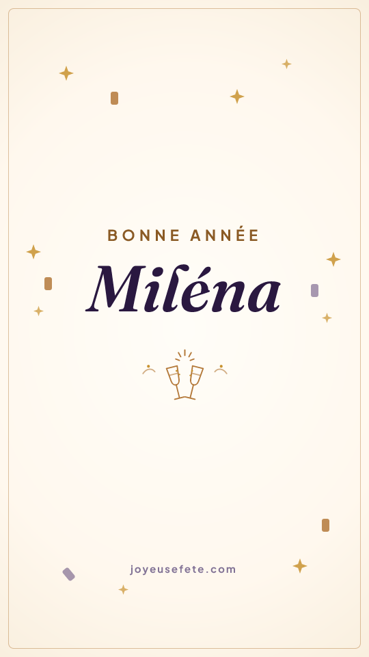 Image « Bonne année Miléna » au format story