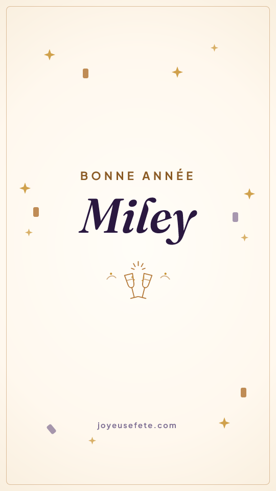 Image « Bonne année Miley » au format story