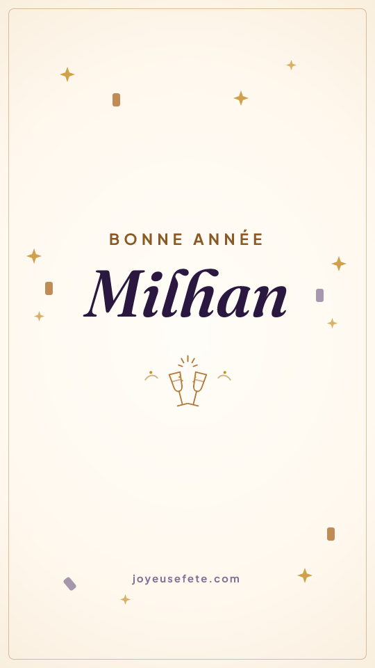 Image « Bonne année Milhan » au format story