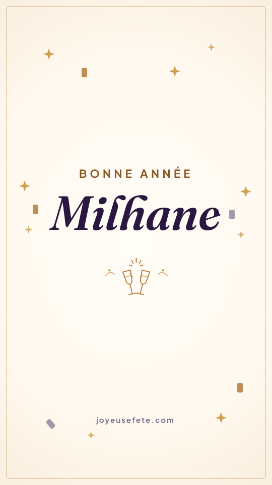 Image « Bonne année Milhane » au format story