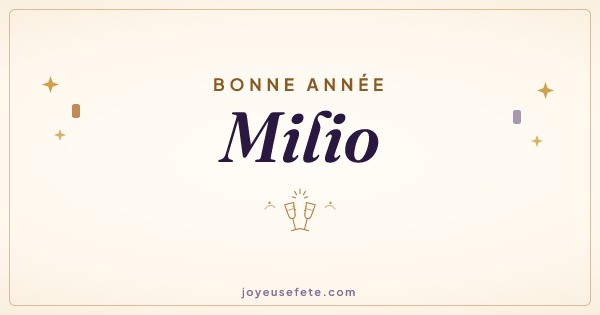 Image « Bonne année Milio » au format large