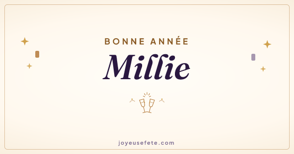 Image « Bonne année Millie » au format large