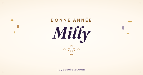 Image « Bonne année Milly » au format large