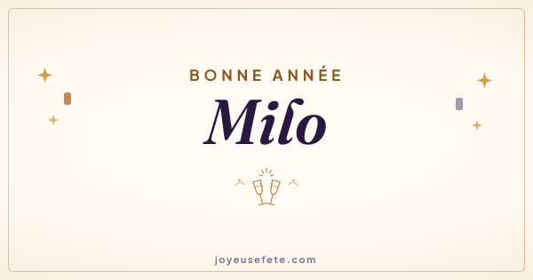 Image « Bonne année Milo » au format large