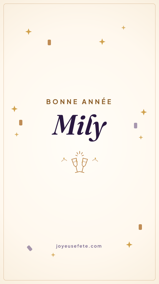 Image « Bonne année Mily » au format story