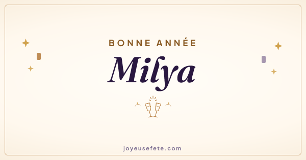Image « Bonne année Milya » au format large