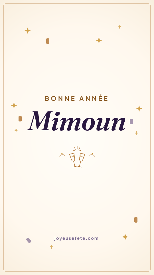 Image « Bonne année Mimoun » au format story