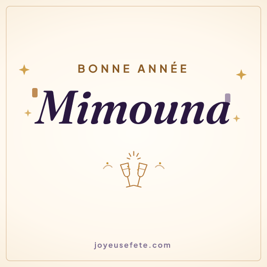 Image carrée « Bonne année Mimouna » pour WhatsApp