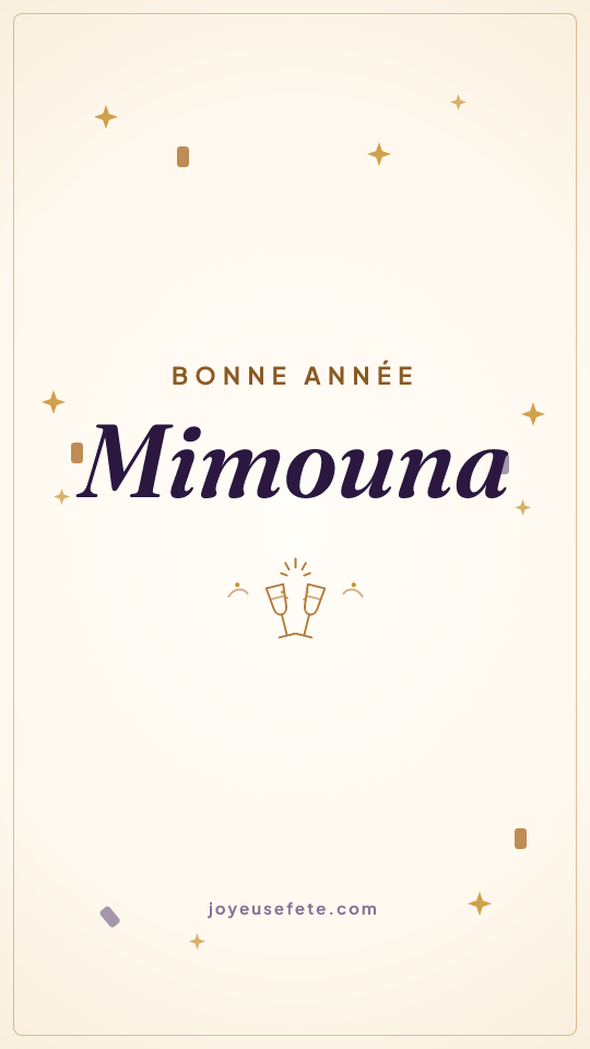 Image « Bonne année Mimouna » au format story